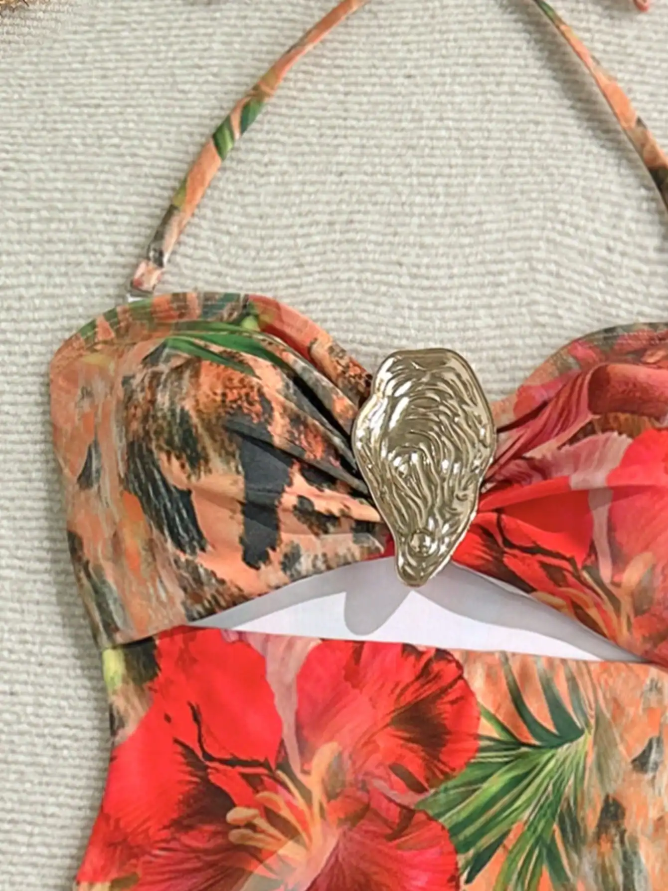 

Женский купальник с цветочным принтом и юбкой-накидкой, комплект из 3 предметов