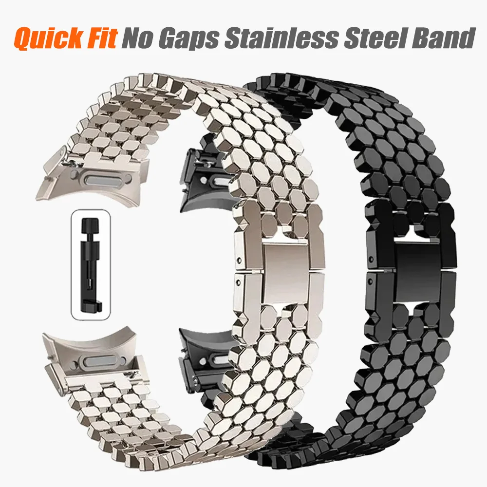 

Ремешок из нержавеющей стали для Samsung Galaxy Watch 6 Classic, быстрая посадка, без зазора, 47 мм 43 мм 4 42 46 мм 5 Pro 45 мм 40 мм 44 мм Correa