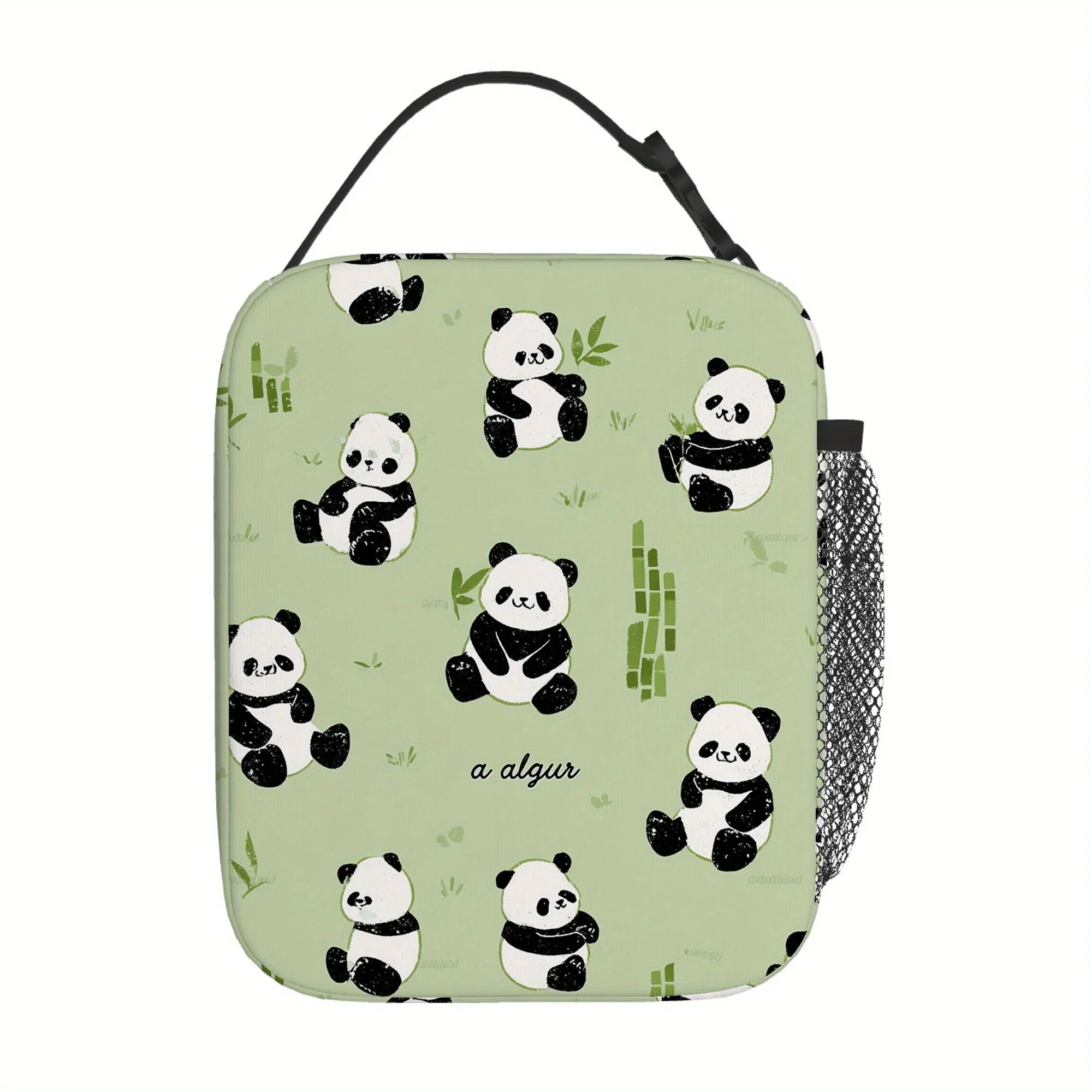 1pc Cute Panda Print Thermal Bag - Portable Cooler &, Reusable Insulated Bag Suitable for Home, Office, Travel,, Camping - Panda