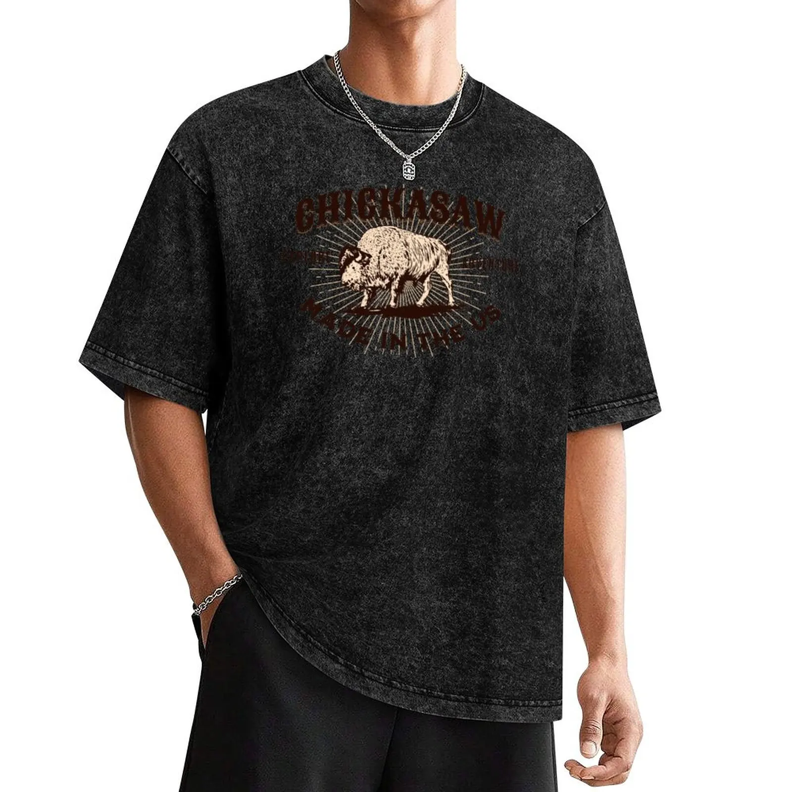 

Chickasaw National Recreation Area Bison Oklahoma T-Shirt clothes gifts for boyfriend graphic t shirt vintage anime shirts men
