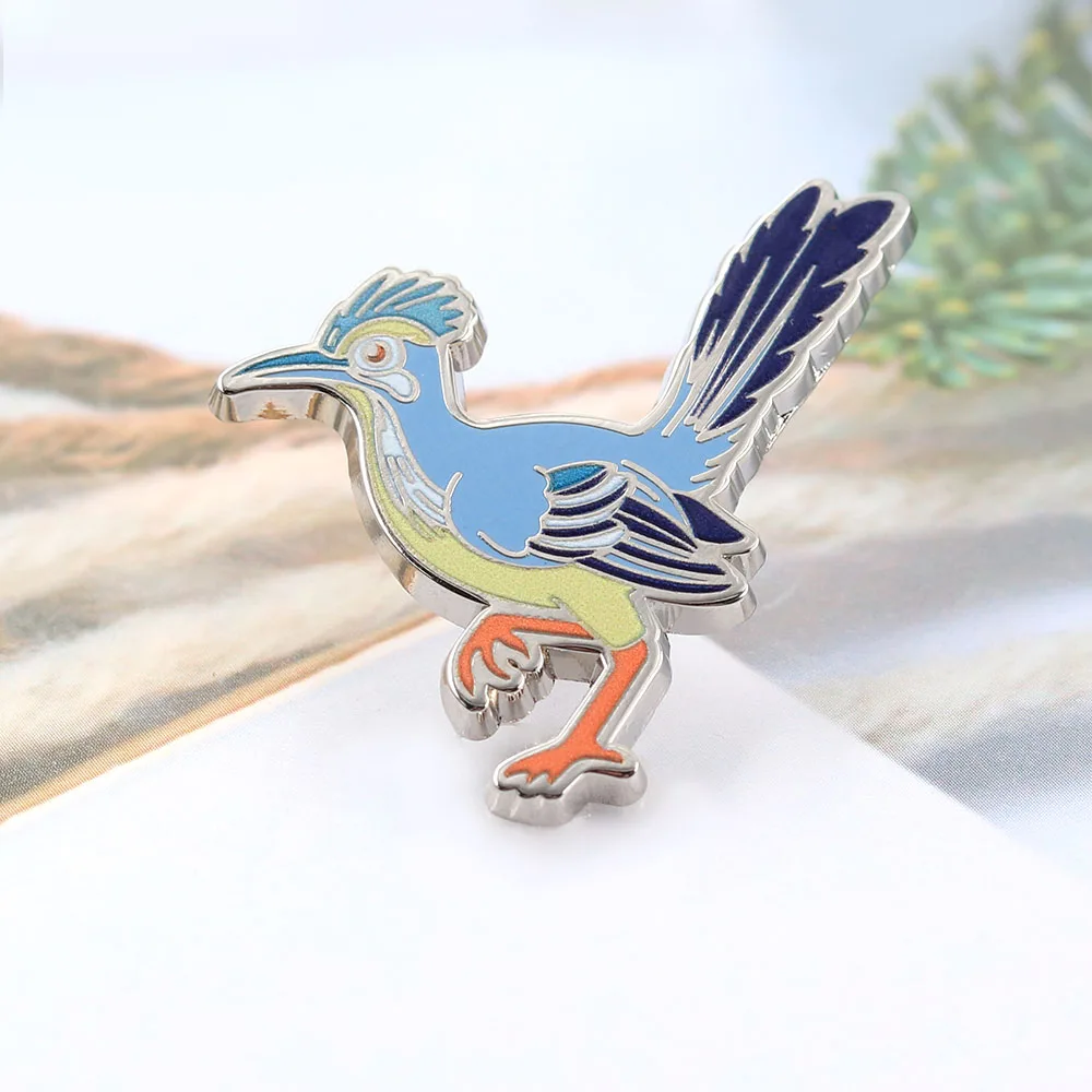 Lustige Cartoon Roadrunner Emaille-Pins Klassische Niedliche Laufende Vogel-Broschen Retro Anime Tier-Abzeichen Rucksack Anstecknadel Schmuck Geschenk – Detail 11