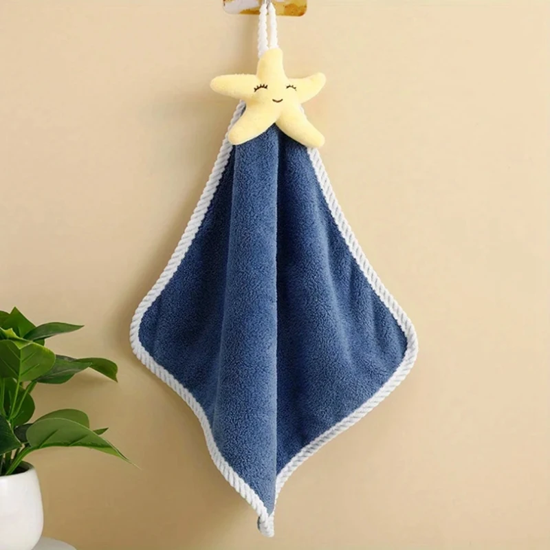 Cute Hand Towels For Kids Quick Dry Absorbent Hand Towels Infant For Kitchen Bathroom Coral Velvet Microfiber Towels