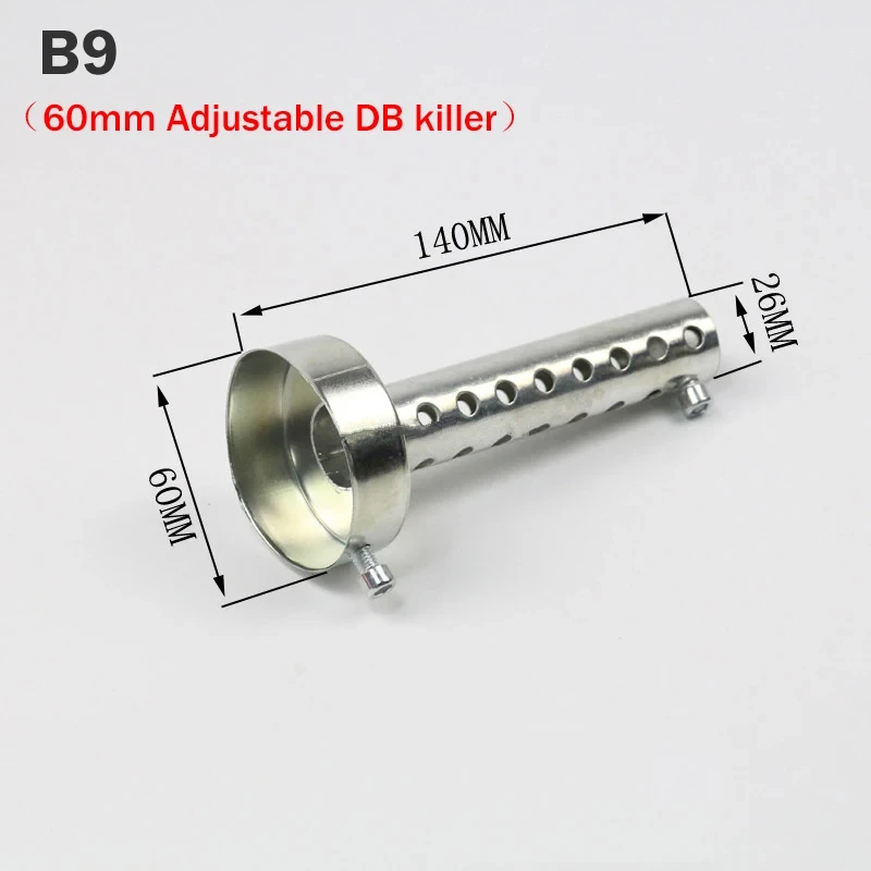 Universele Motorfiets 35mm 42mm 45mm 48mm 60mm DB Killer Uitlaat Kan Uitlaat Insert Baffle DB Killer Silencer Rvs