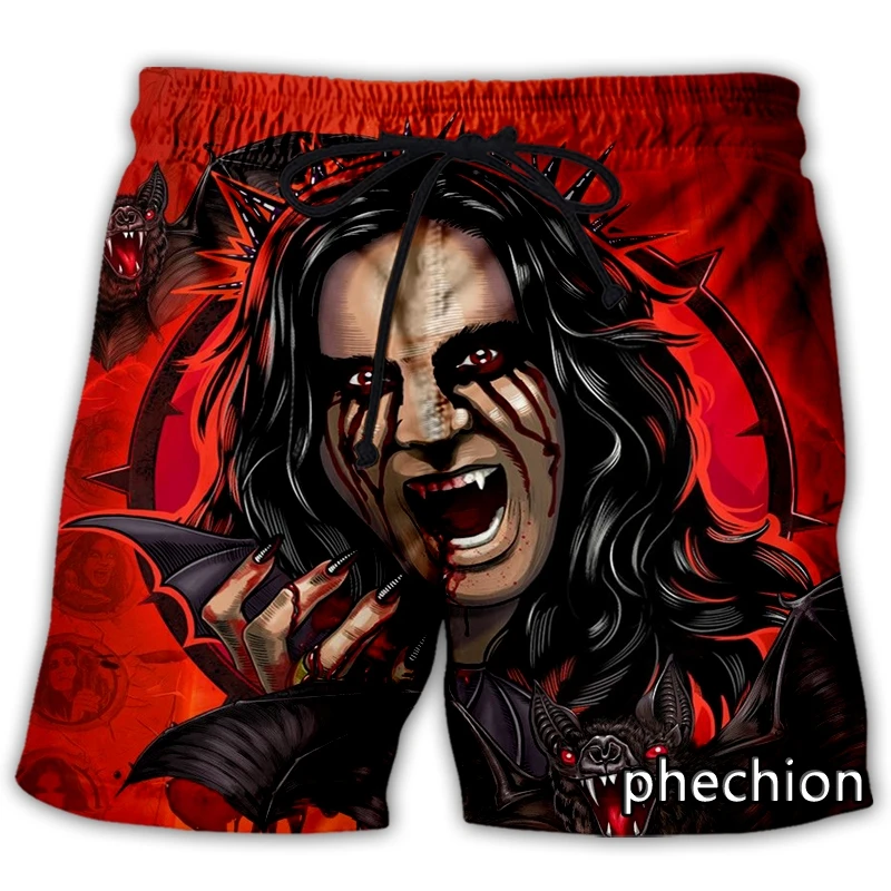 phechion New Fashion Men/Women Ozzy Osbourne 3D Print Casual Shorts Novelty Streetwear Men Loose Sporting Shorts L178