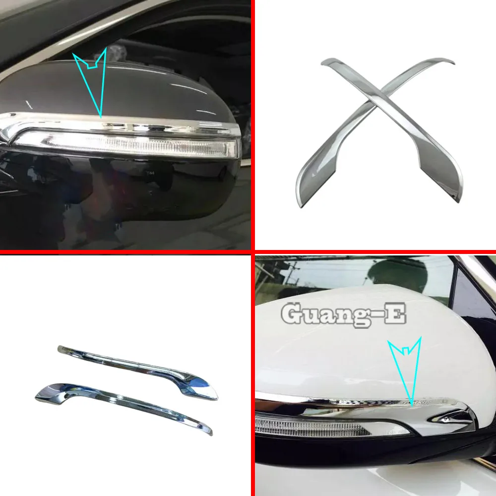 

Car Body ABS Chrome Back Rear View Eyebrow Side Mirror Cover Stick Trim Frame Lamp Hood For Kia Sorento L 2015 2016 2017 2018