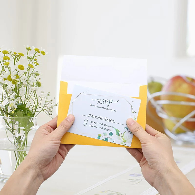 50pcs Envelopes Golden/Silvery for Cash Banknote Small Change Storage Packaging Sealed Bag Business Document Wedding Invitations