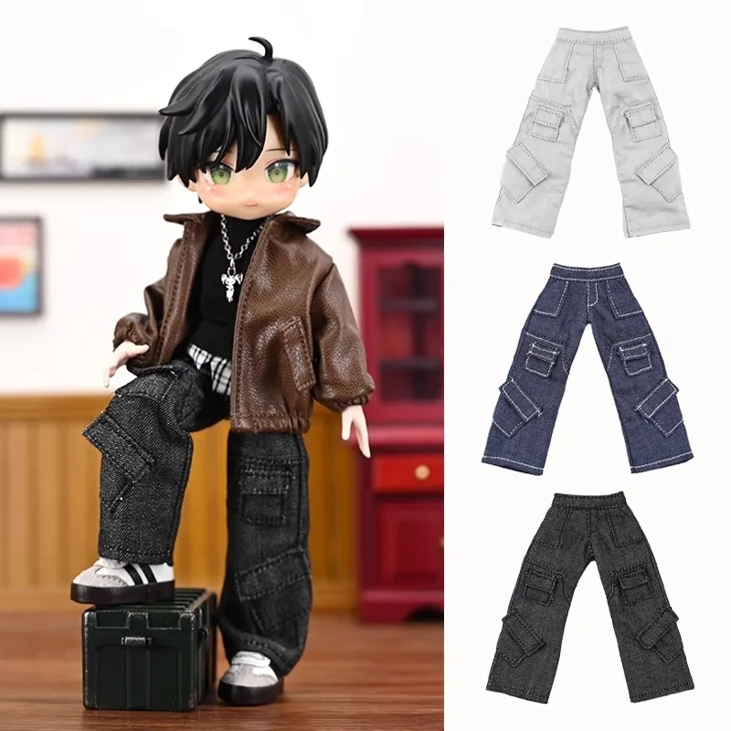 

Clothes Trousers For OB11 Dolls For 1/12 Bjd/GSC Doll Denim Pants DIY Obitsu 11,GSC,Molly Doll Clothes Accessories Toys