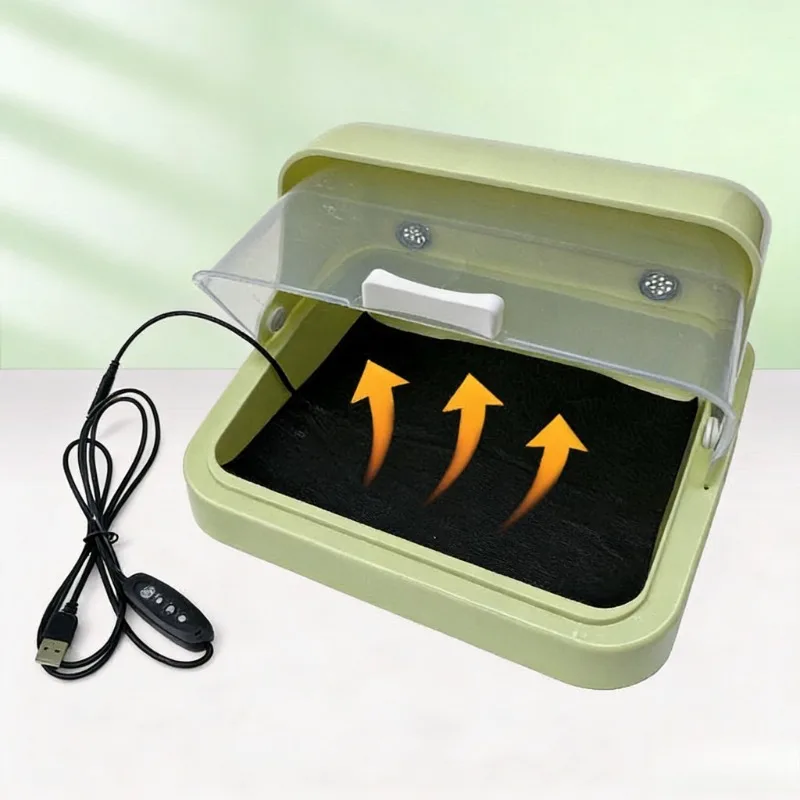 

Parrot Incubator USB Temperature Control Nestling Breeding Box with Heating Pad Warm Breathable Parrots Nest Birds Brooder