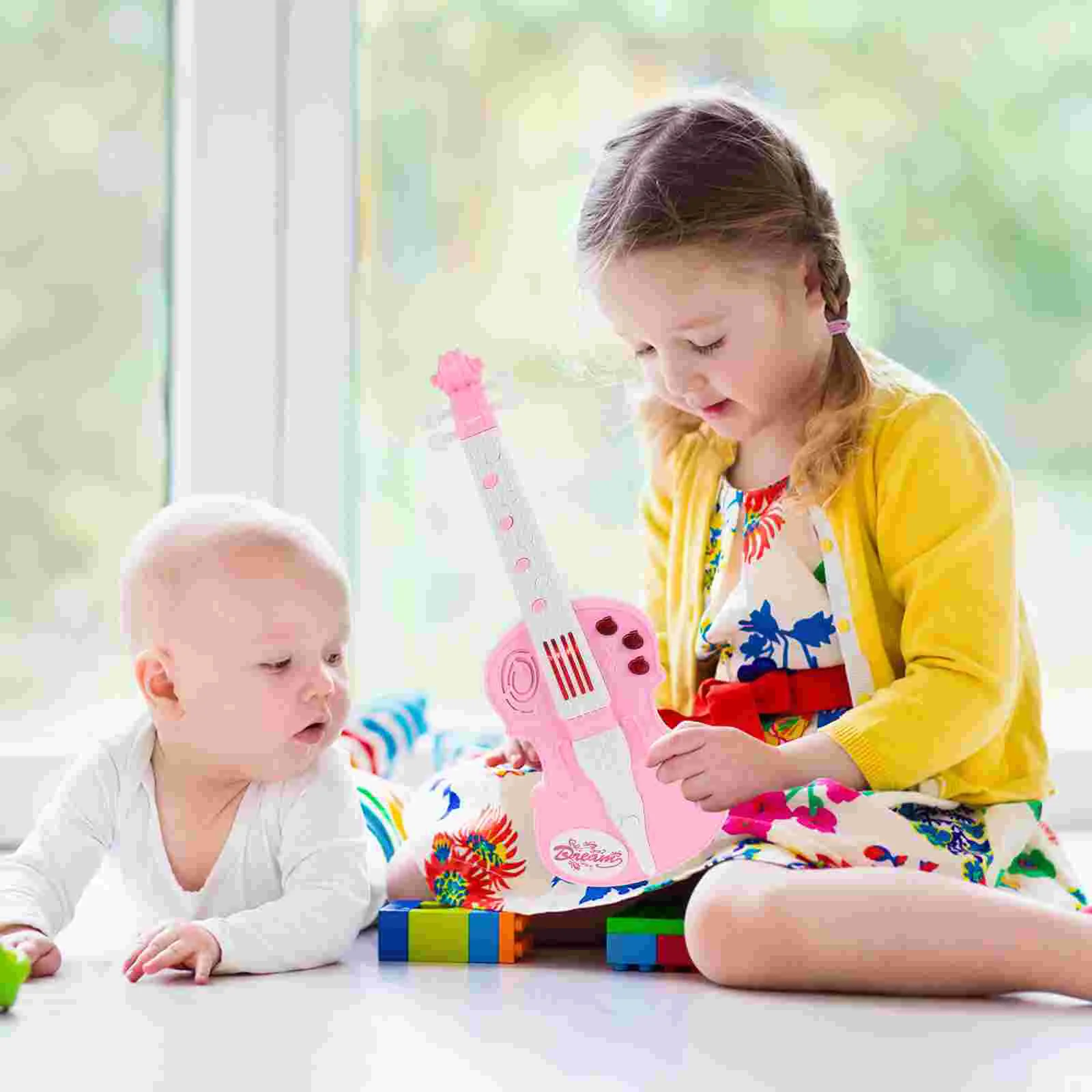 Violon électronique pour enfants, jouet musical, jouet en plastique, son et lumière, éclairage ABS, amusant