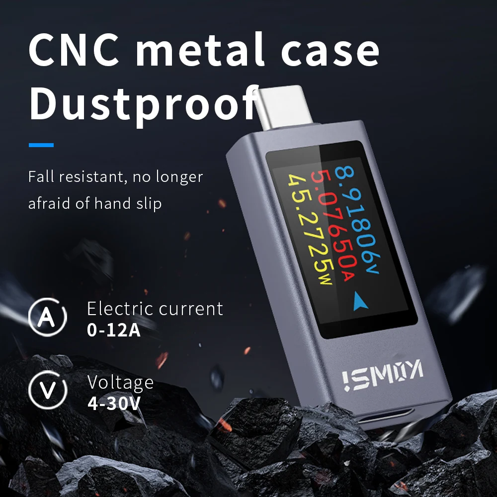 Imagem -05 - Multi-function Digital Display Power Meter Tipo-c Tester Teste de Carregamento do Telefone dc Amperímetro de Tensão 16 em Kws2303c dc 430v 012a