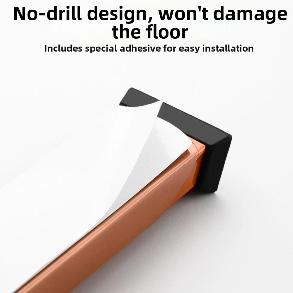 Stainless Steel Safety Door Blocker Heavy Duty Windproof Door Gap Stopper Anti Slip Base Anti-Collision Metal Door Blocker