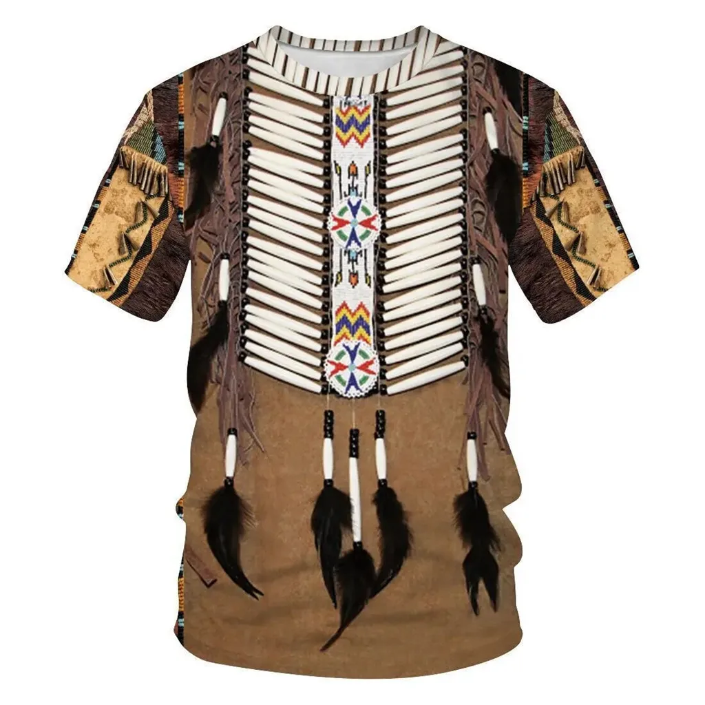 Summer Indian Ethnic Style 3D Print T-Shirts Streetwear Men Women Fashion Oversized Short Sleeve TShirt O-Neck TeesTops Clothing