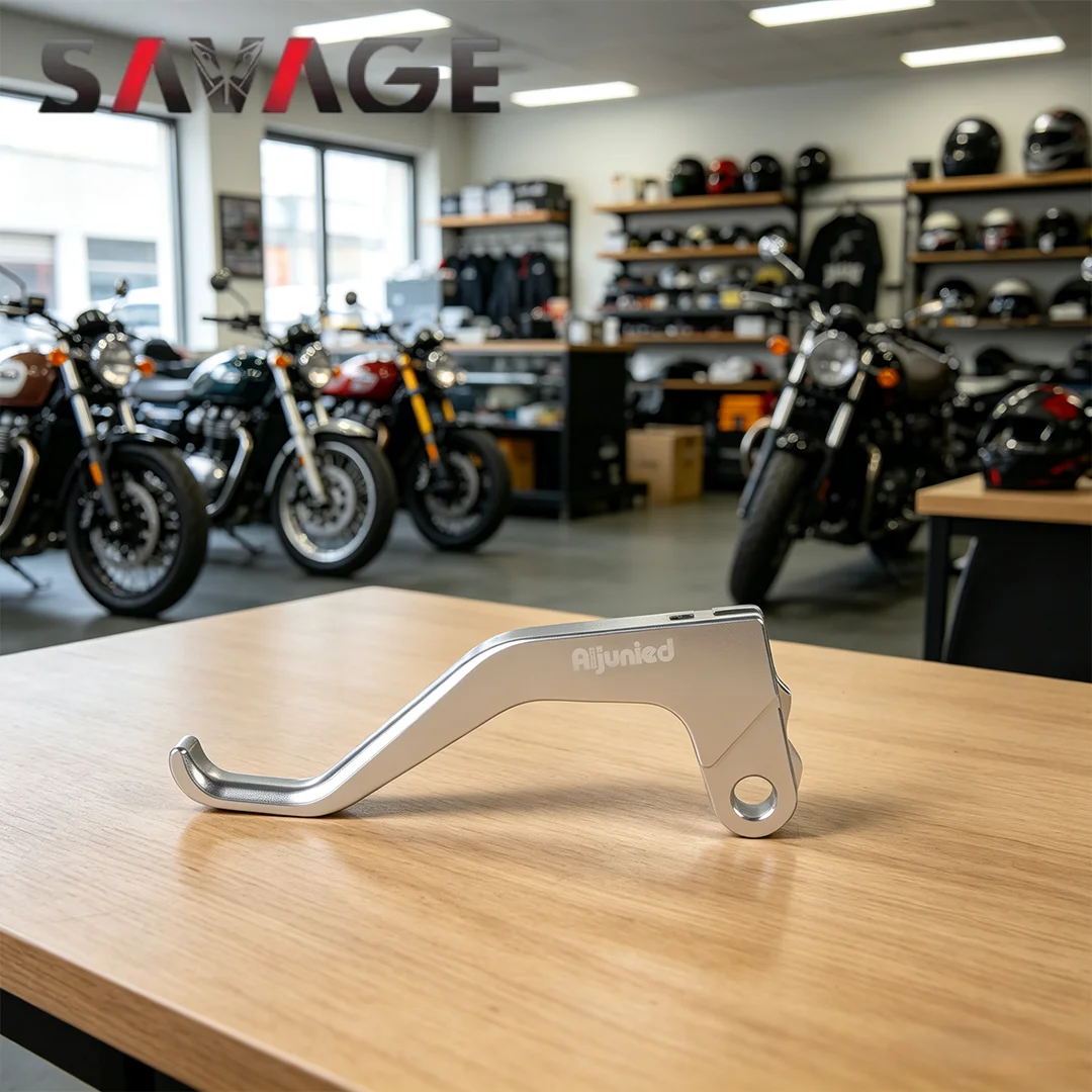 SAVAGE CNC Short Clutch Lever OBL-K53-SL 6061-T6 Alu Anodized Silver OEM Direct Fit KOVE 450 Rally 800X Rally Quick Change