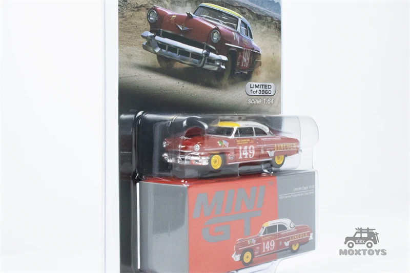 MINI GT Mijo Exclusives  1:64 Lincoln Capri 1954 Carrera Panamericana Class Winner #149 LHD Model Car