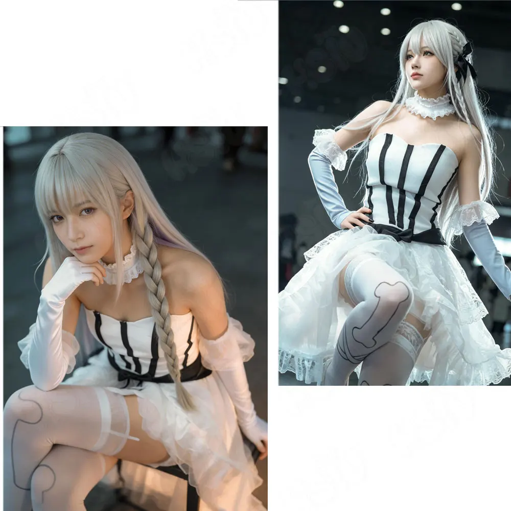 Francesca Prelati Cosplay Wig Fiber Synthetic Wig HSIU Silver Gray Mixed Taro Purple Long Wig Game Fate/strange Fake Cosplay