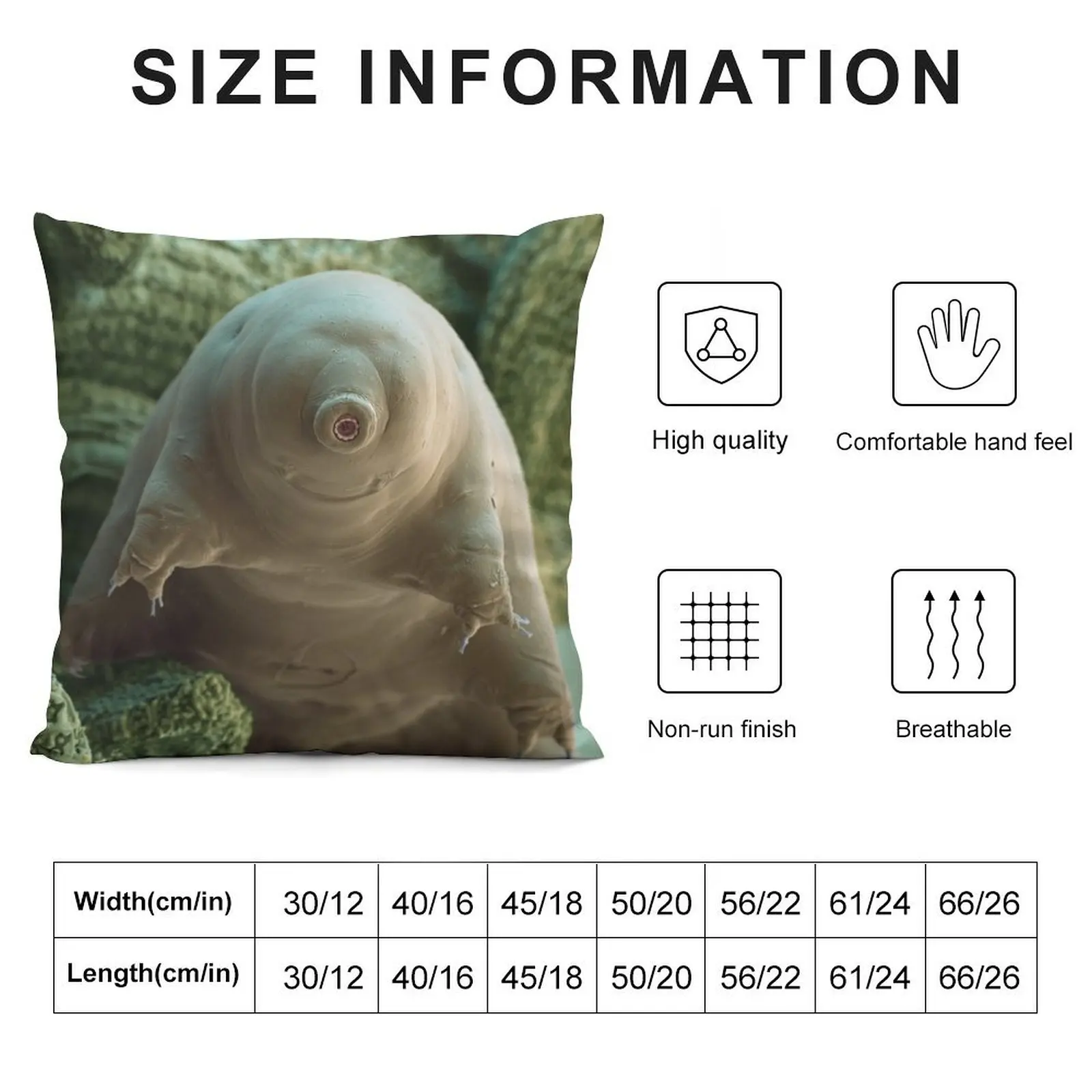 Water Bear or Tardigrade in Moss Under the Microscope Throw Pillow Luxury Cushion Cover pillow