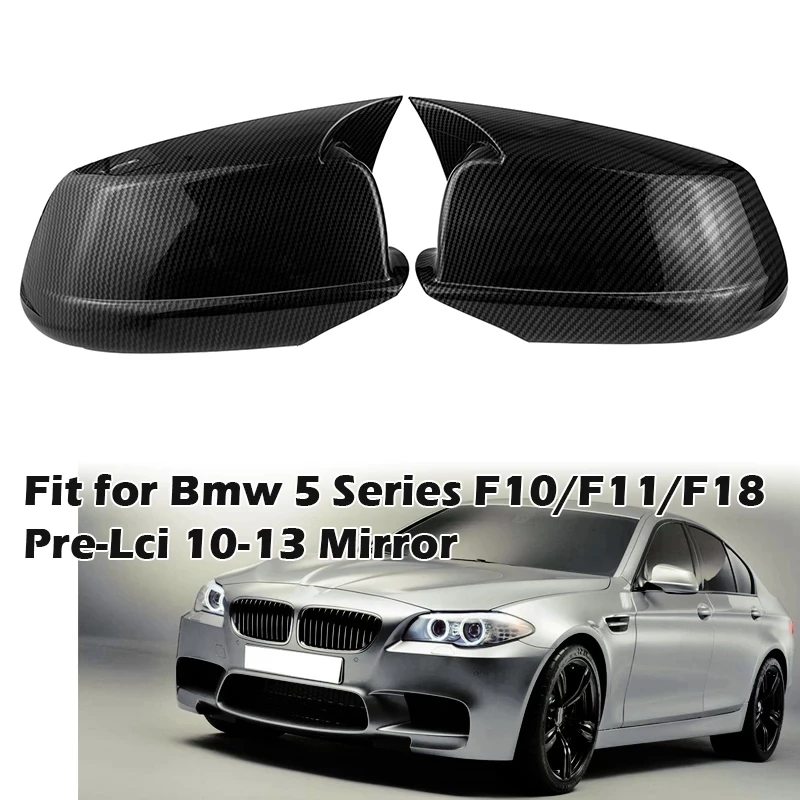 

Carbon Fiber Rear View Mirror Cover Side Mirror Cap For BMW 5 Series F10 F11 F18 528I 530I 535I 550I 2011 2012 2013