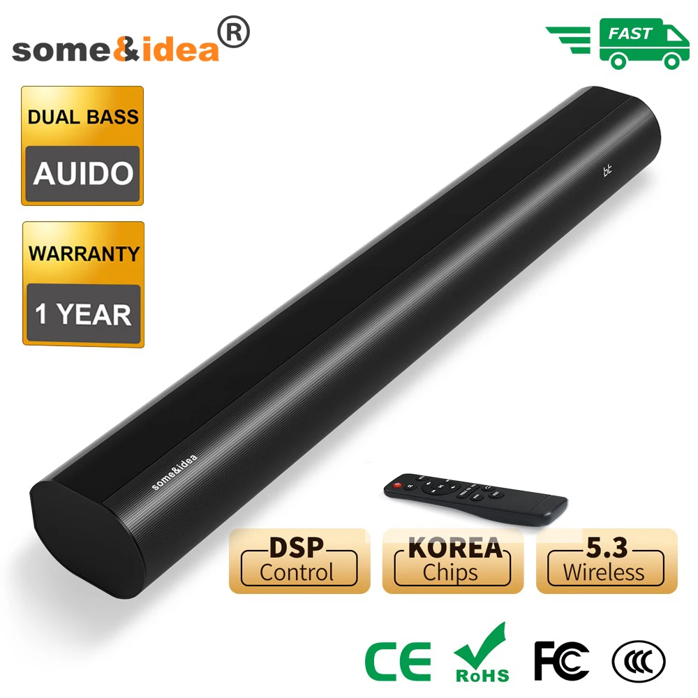 2.2CH Soundbar HDMI ARC TV Speaker 90.5CM Bluetooth5.3 Bass Sound Stick 150W Built in Subwoofer Optical Home Theater coaxial AUX