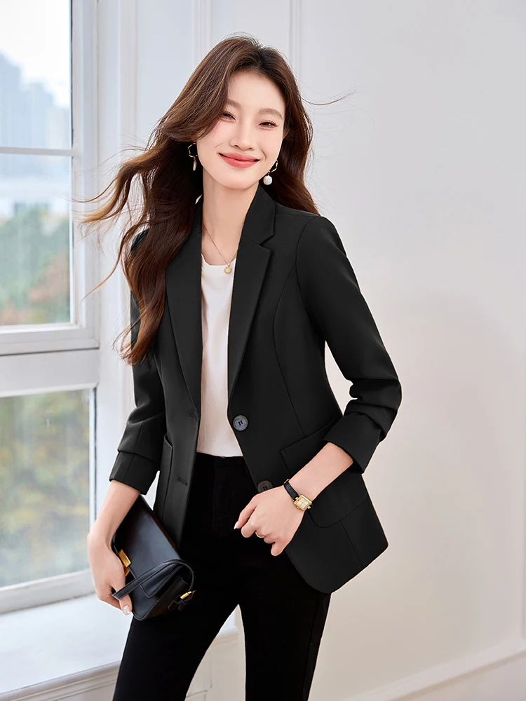 AIyssa2025 new spring and summer fashion professional women's long-sleeved suit jacket, classic beauty, always shining