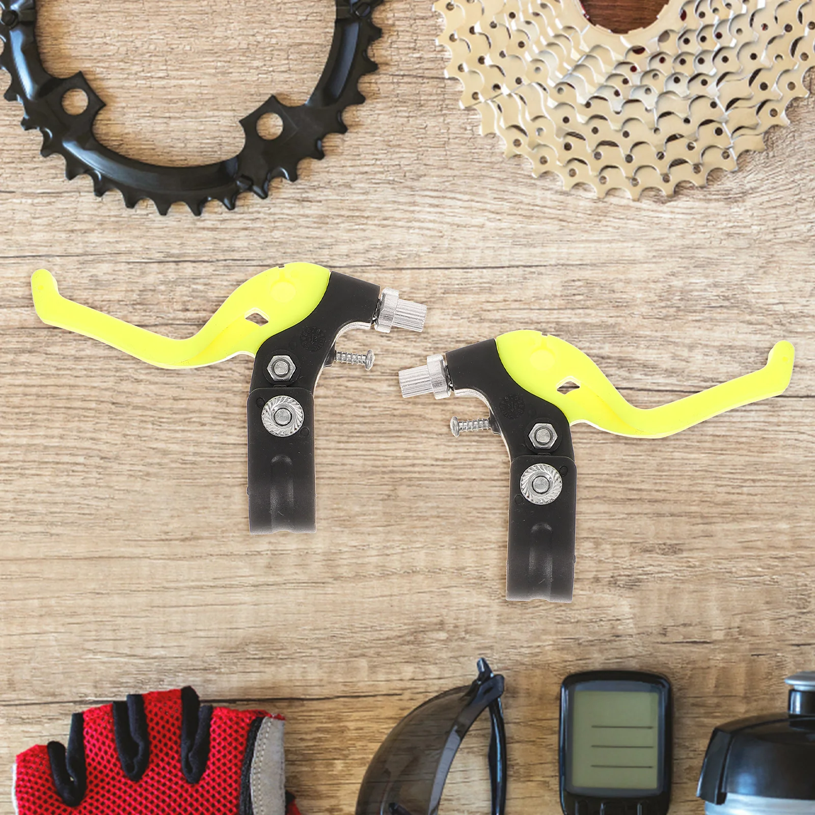 

Three-finger Brake Handle Bar Kids Bicycle Lever Bike Metal Plastic Glue Levers with Cable Child