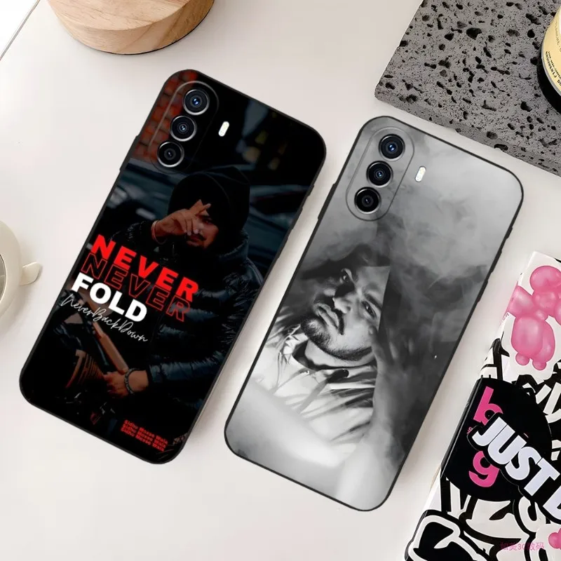 Indian Rapper Sidhu Moose Wala Phone Case For Huawei P50 P30 P40 Mate 50 40 30 NOVA 10 9 8 Pro Plus Black Soft Cover