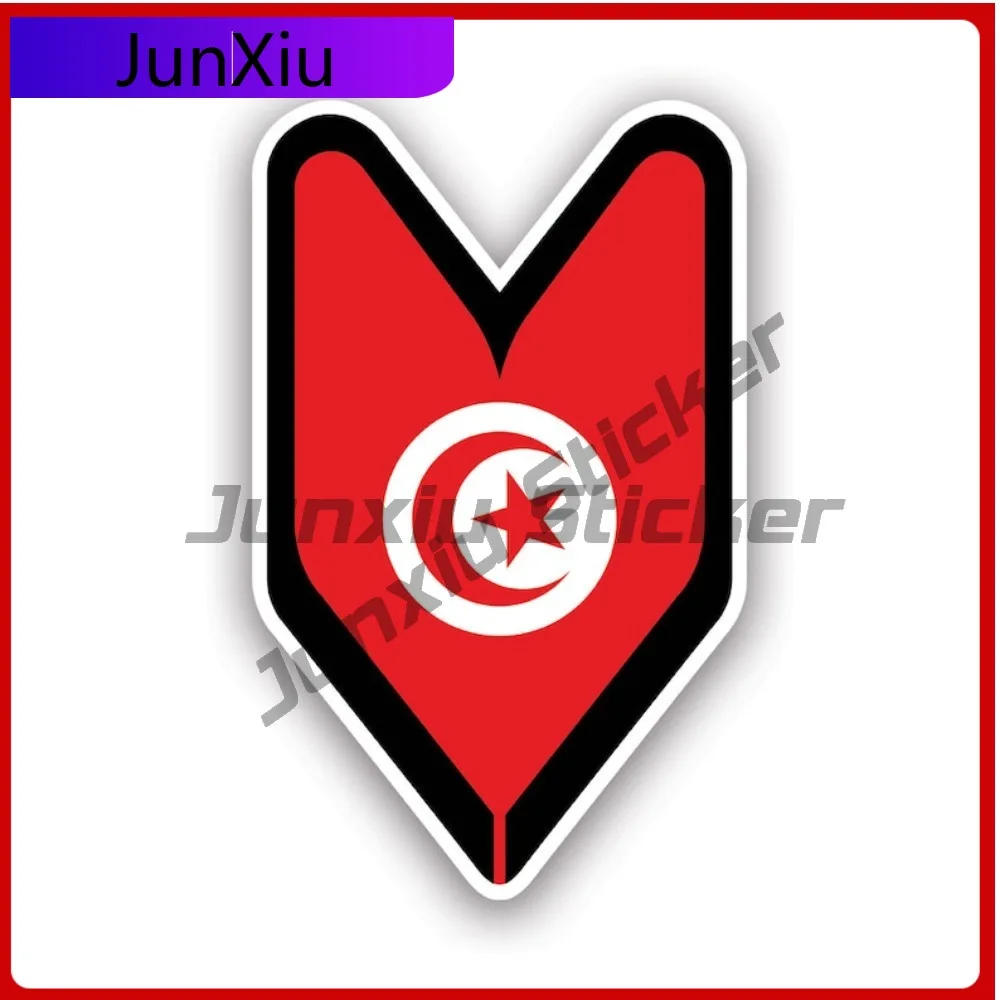 

Tunisian Driver Badge Sticker Waterproof Outdoor Cool Bumper Waterproof Vinyl Decal For Refrigerators High Quality Decor