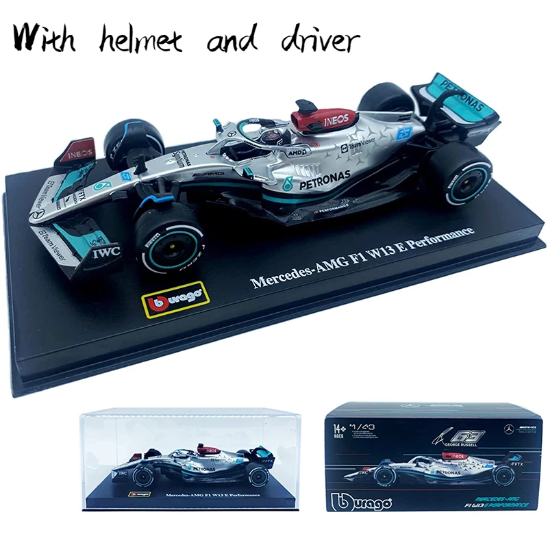 Bburago 1:43 2019 2021 Mercedes F1 W10 W12 Performance #44 Hamilton #77 Bottas Alloy Luxury Vehicle Diecast Cars Model Toy Gift