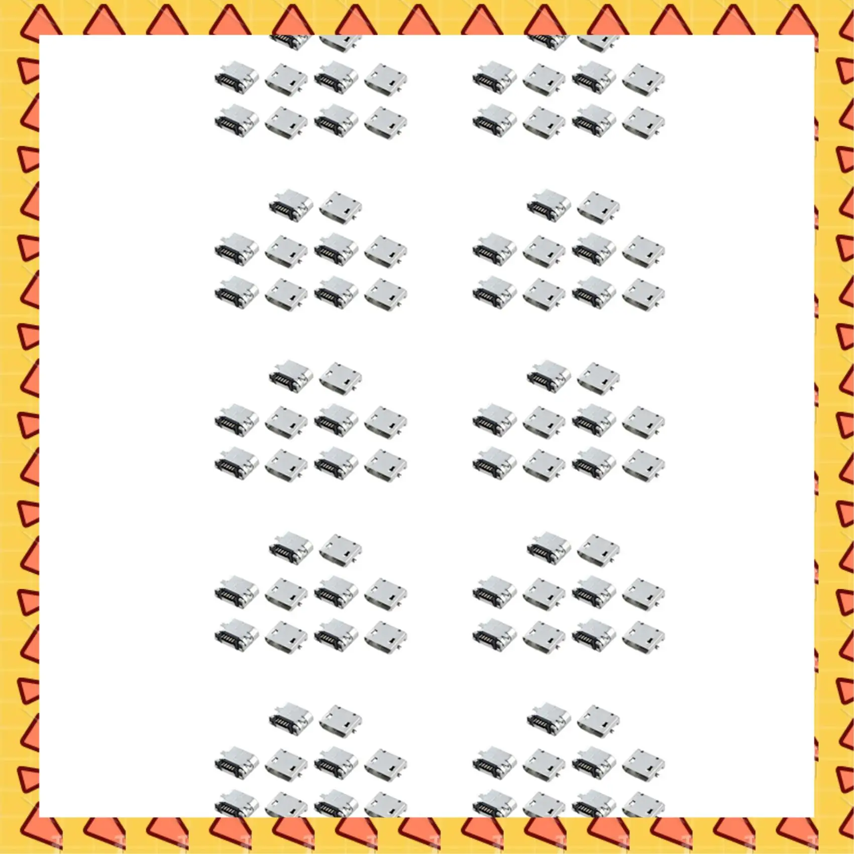 A008 100 Pcs Spare Parts Type B Micro-USB Female Jack Connector Port Socket