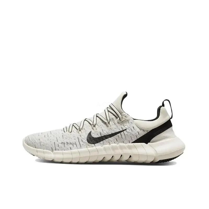 Nike Free Run 5.0 Barefoot Men's Gray and Black Casual Comfort Lightweight Breathable Shock Absorbable Resilient Running Shoes