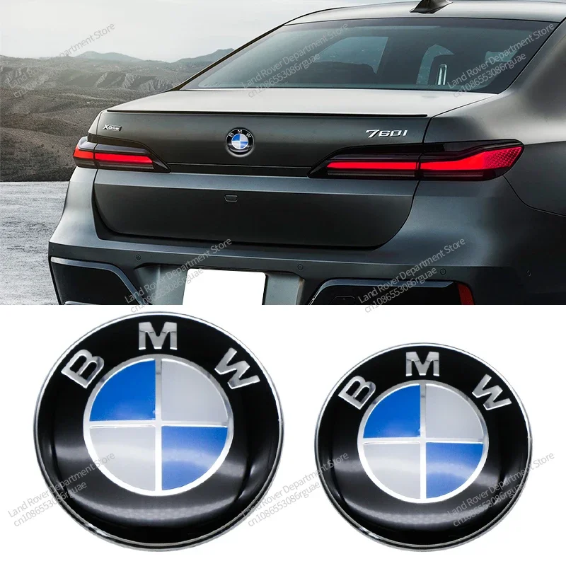 7pcs 82mm 74mm 45mm 56/68mm Original BMW Logo Car Front Bonnet Hood Rear Tail Trunk Wheel Hub Cap Emblem Badge For F30 F31 F11