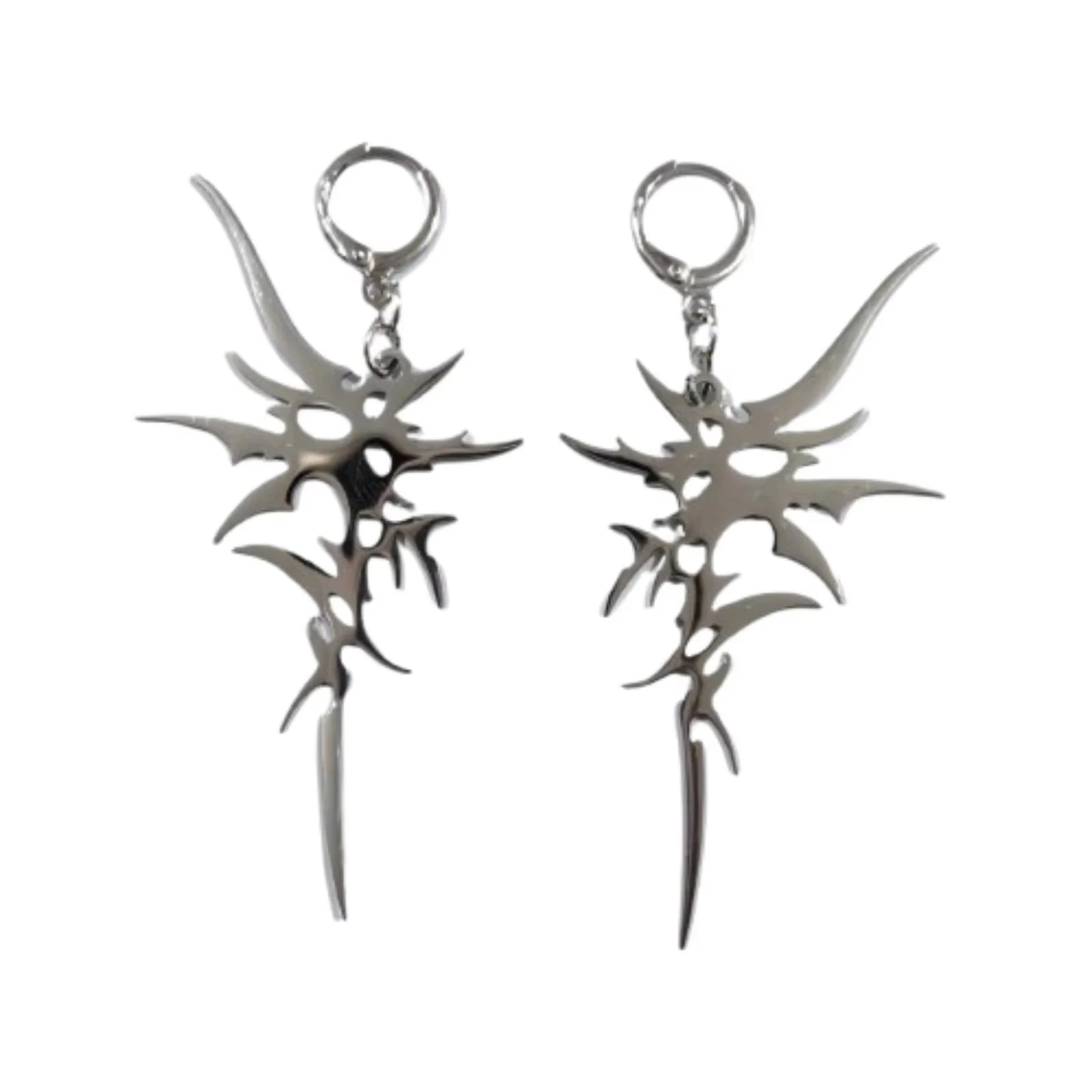 Gotische Stachel-Ohrhänger, Unregelmäßige Hängeohrringe, Punk-Grunge-Schmuck für Frauen, Hip-Hop-Party-Accessoires – Detail 2
