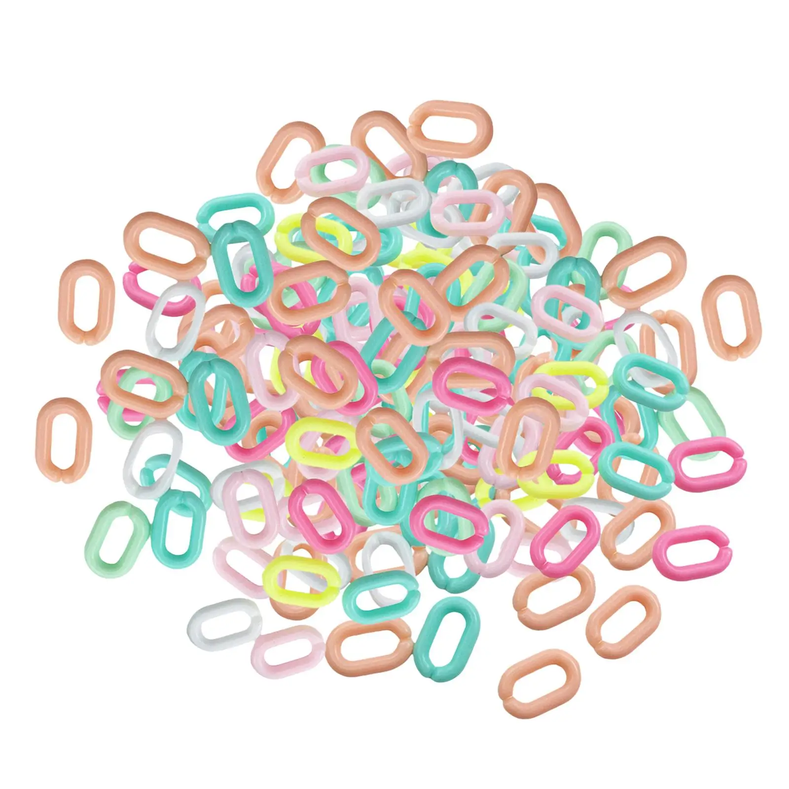 

300Pcs Acrylic Assorted Color Linking Rings Connectors for Glasses Bags Earring Necklace Jewelry DIY Craft Making