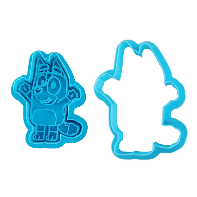 Bluey Bingo Cartoon Cute Little Creative Cake Mold BlueyHigh-Quality Plastic Biscuit Cookie Mold Shaping Gifts