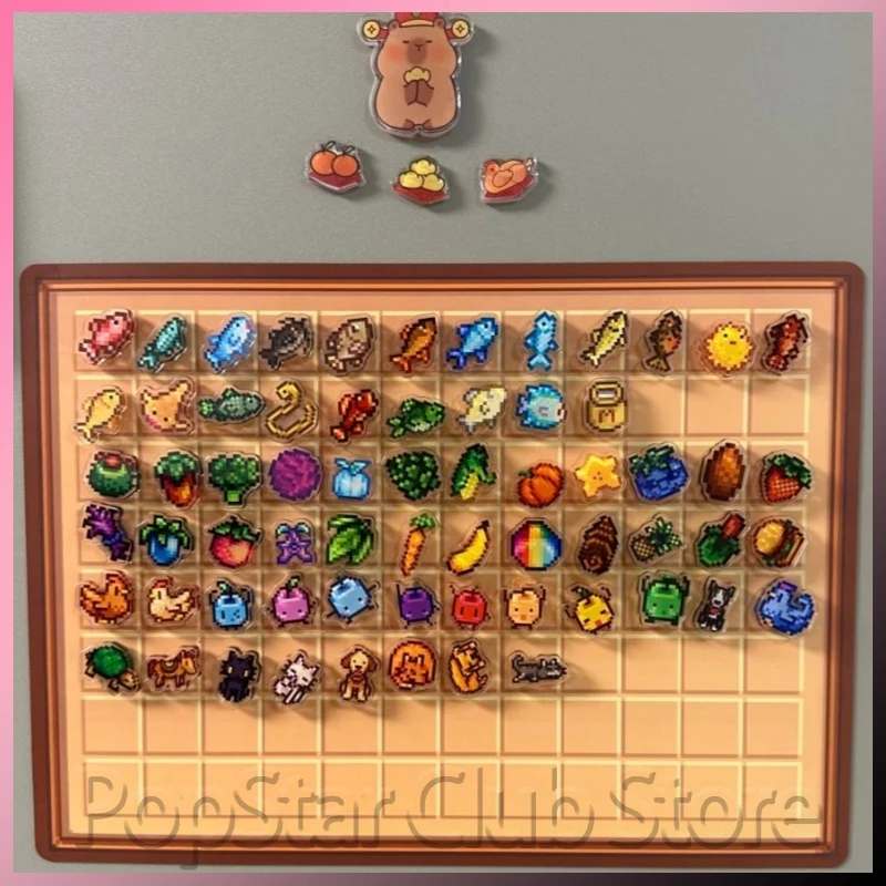 

New Stardew Valley Mini Acrylic Game Peripheral Model Fridge Magnets Item Collection Decoration Collect Kit Trendy Toy Gifts Acg