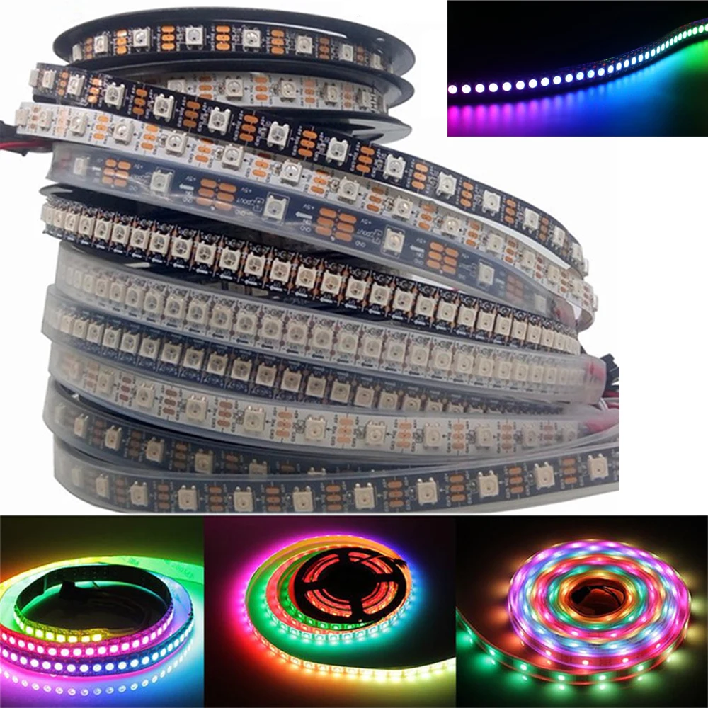 

WS2812B Led Strip WS2812 RGB Individually Addressable Smart Led Lights Strip IP30/65/67 Waterproof 0.3W/LED DC5V