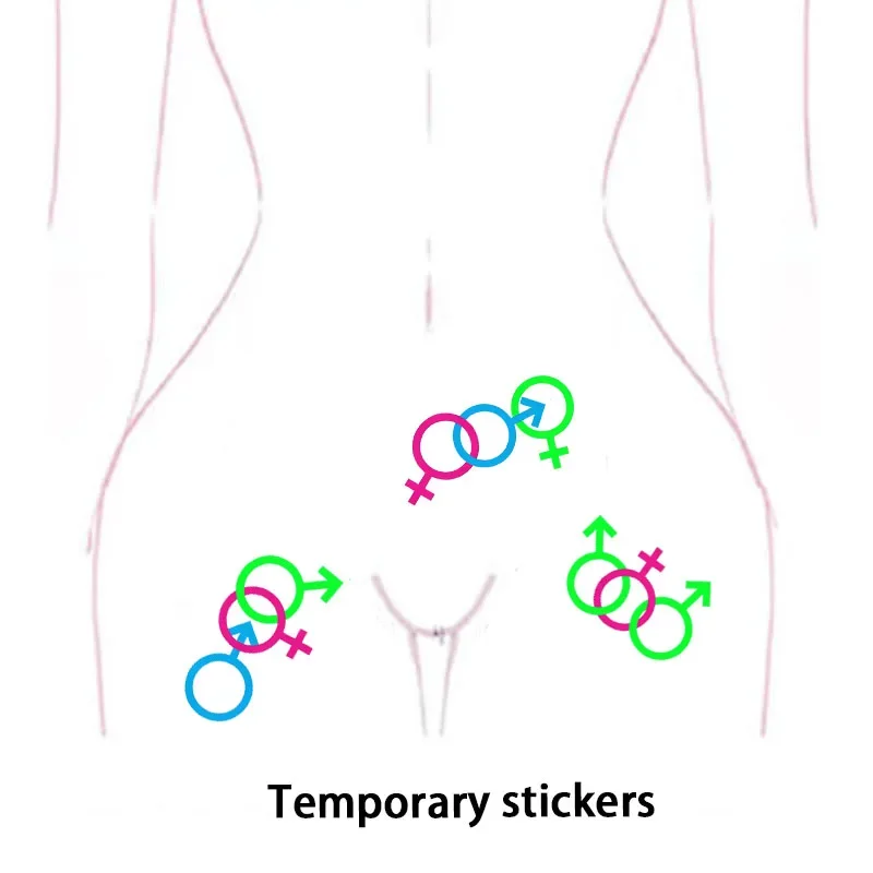 

Men and women meet the chest abdomen leg sexy pattern temporary stickers waterproof and sweat-proof color tattoo stickers