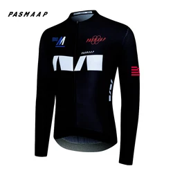 2024 PASMAAP Cycling Jersey Long Sleeve Pro Team Jersey MTB Road Bike Clothing Maillot Ciclismo Hombre Breathable Bicycle Shirts