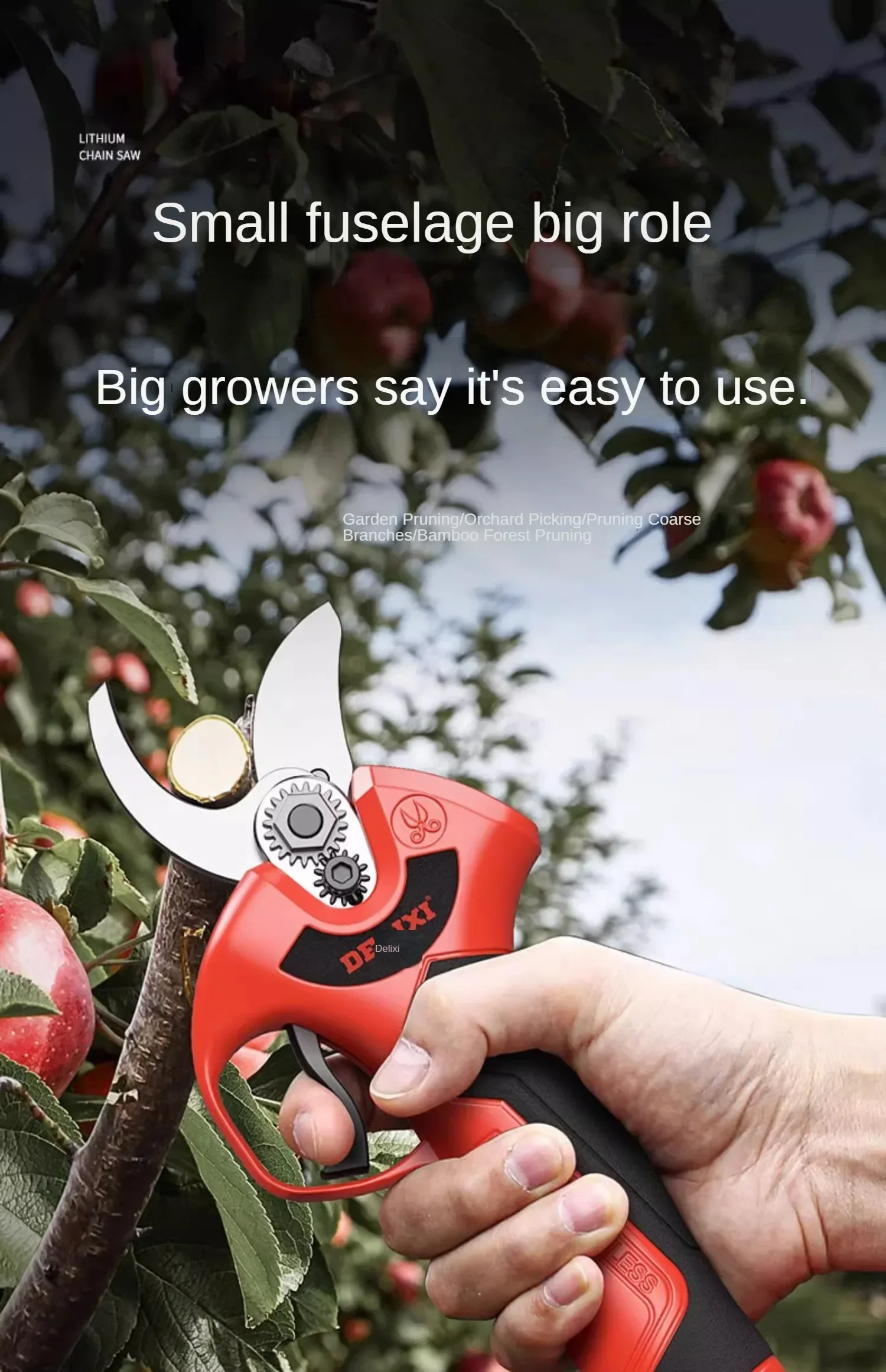 

Powerful Cordless Electric Pruning Shears for Fruit Tree and Garden Trimming