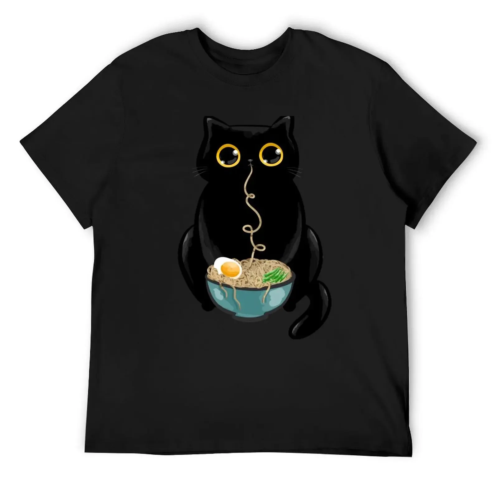 

Ramen Cat T-Shirt quick-drying blacks gifts for boyfriend Short sleeve tee men