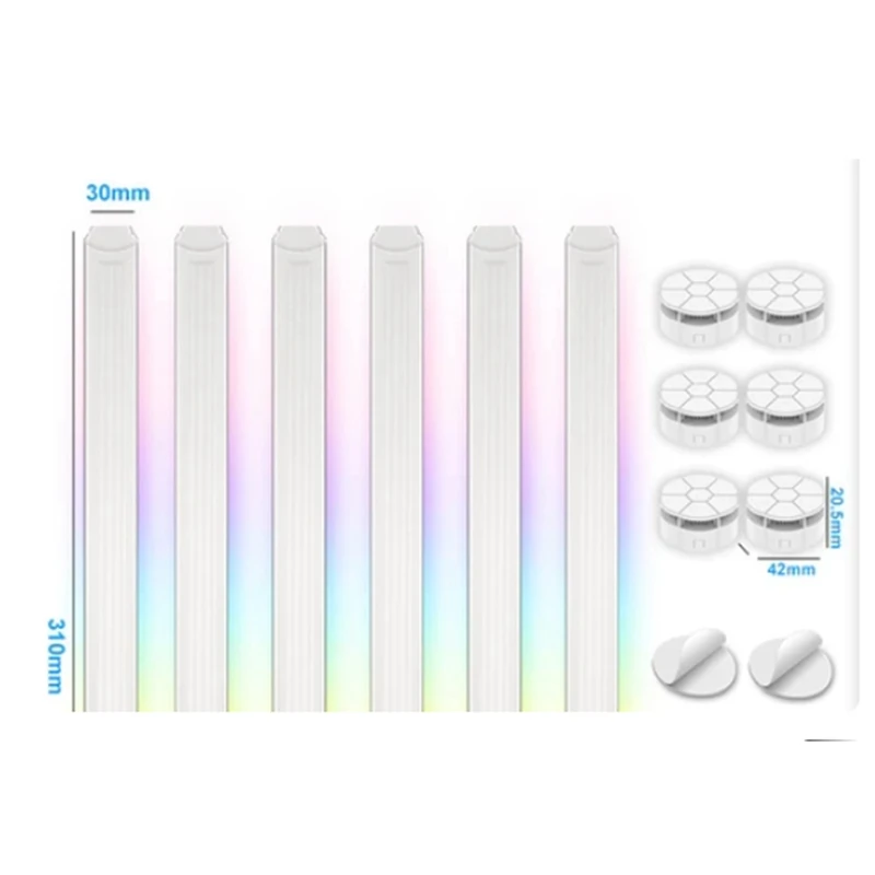 Tuya WIFI LED Smart Wall Lamp 5V USB Bar DIY Atmosphere LED Night Light Music Rhythm For TV Backlight Bedroom Game