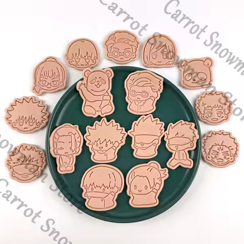 Jujutsu Kaisen Satoru Gojo Itadori Yuji Anime Series Cookie Stamp Molds Biscuit Mold Biscuits Baking Prop Cospaly Gift Cartoon