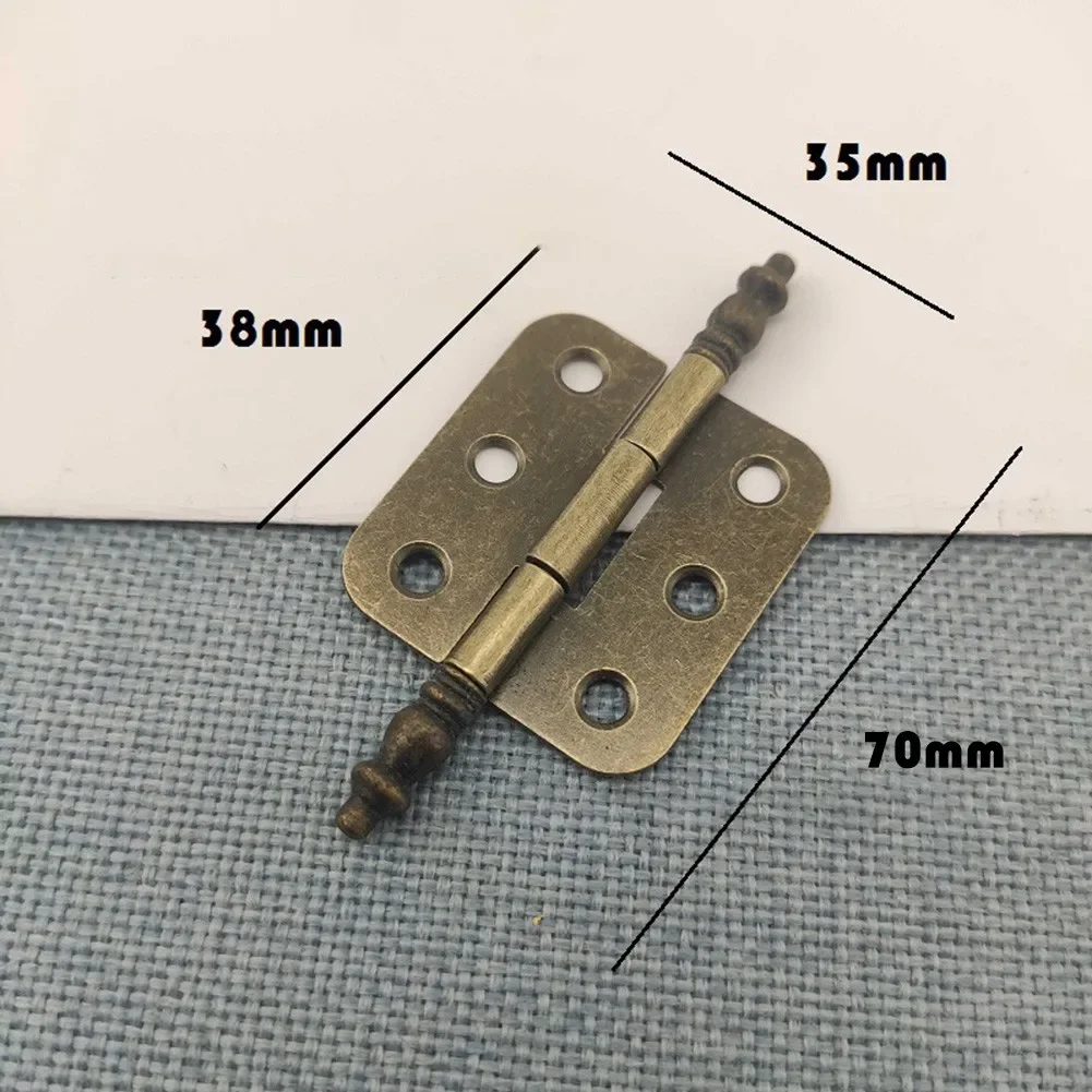 Antique Bronze Finish Crown Hinges With 6 Holes Suitable For Jewelry Box Cabinet Decorative Hardware For Office Shop Home