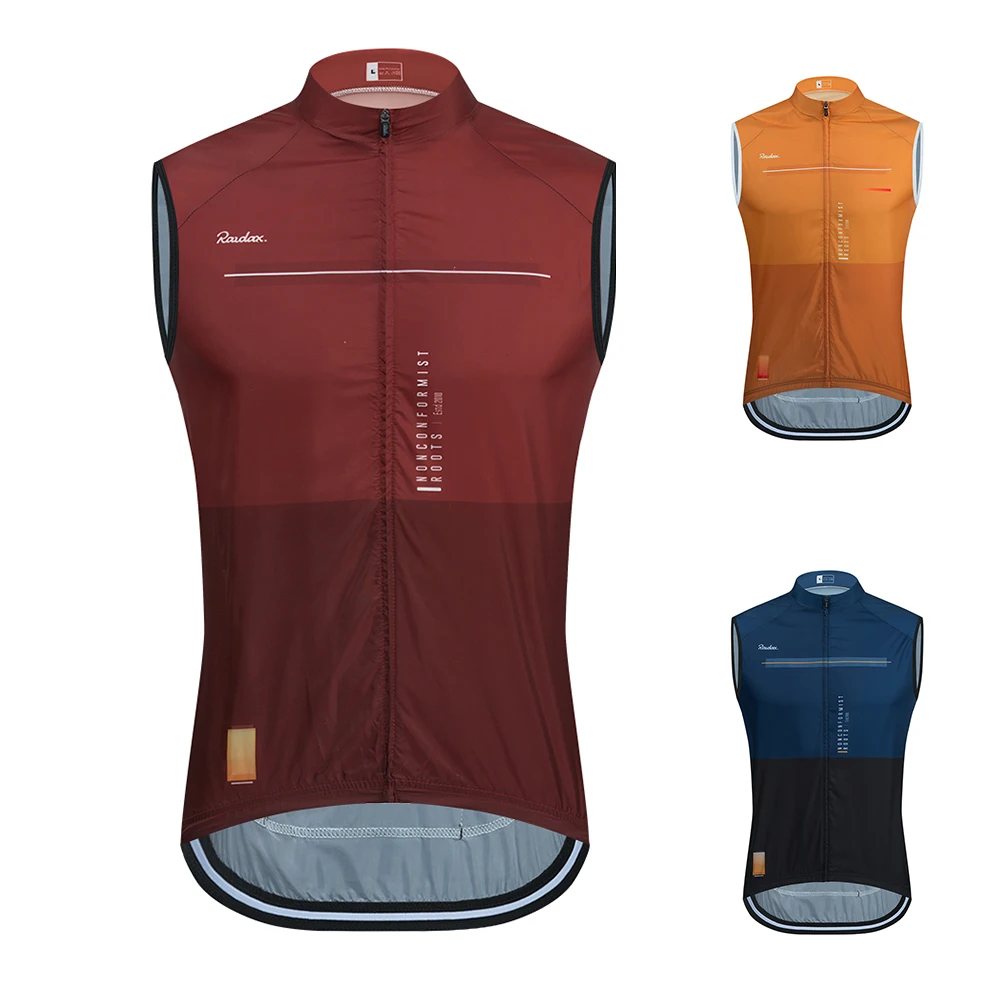 Men Raudax Sleeveless Cycling Vest Mesh Ciclismo Lets Gobik Undershirt Jersey Windproof Cycling Clothing Gilet Motorcycle Vest