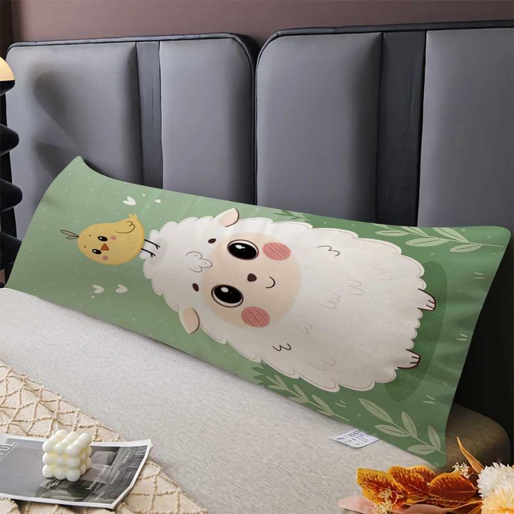 1pc Cute Sheep Cartoon Full Body Pillow, 20x54 inches Double-Sided Breathable Comfort Pad for Side Sleepers, Back Sleepers, Stom
