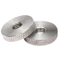 ZEXEF 304 Stainless Steel Flat Knurled Nut Thickness 5mm Round Nut Hardware Fasteners Nut M3 M4 M5 M6 M8 M10 M12