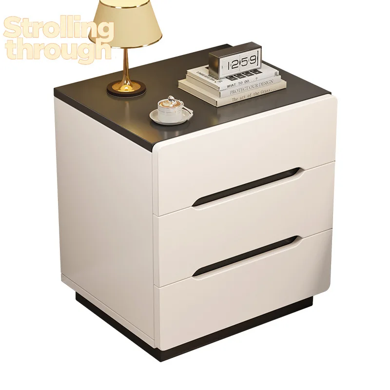 

Bedroom bedside table, light luxury, multi-functional cabinet with drawers, Nordic simple multi-layer shelf, bedside table