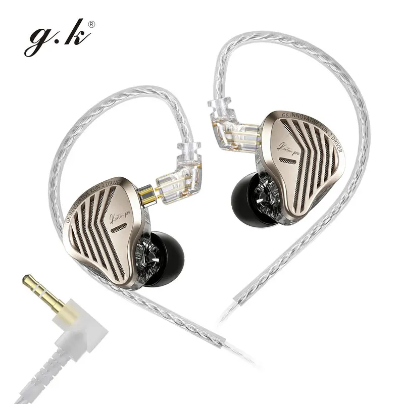 In Stock Gk Kunten Pro Hifi In Ear Earphones Second Gen Kun Dynamic Driver Long Stroke Bass Wired Headset For Music Audiophiles