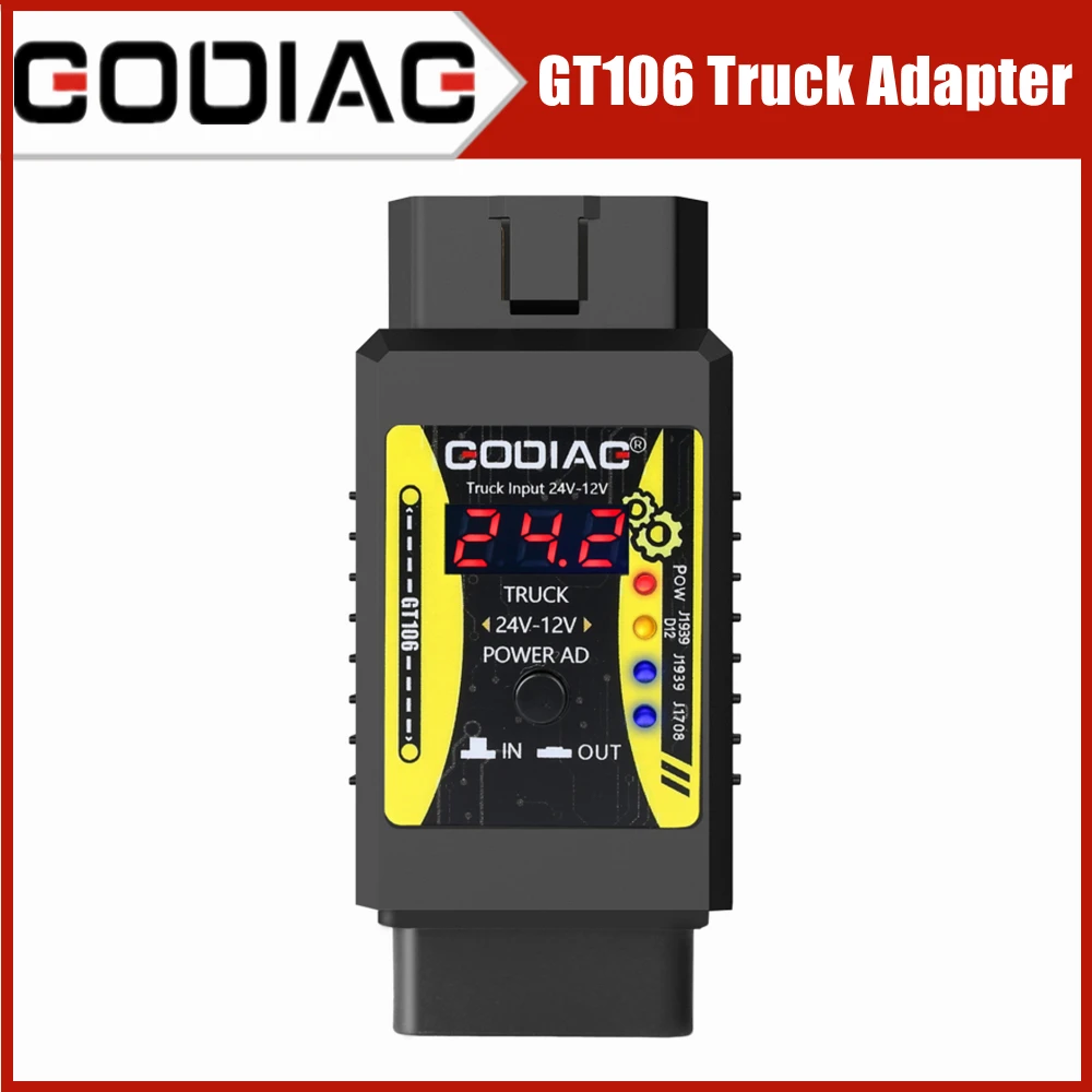 GODIAG GT106 24V to 12V Heavy Duty Truck Adapter for X431 easydiag/ Golo/ M-DIAG/ IDIAG/ ThinkCar/ ICarScan/ Diagun/ GOLO/ DBSca