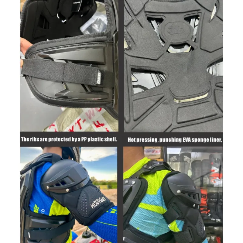 1 pièces armure de moto Motocross course Protection armure veste Dirt Bike dos poitrine épaule protecteur équipement de moto