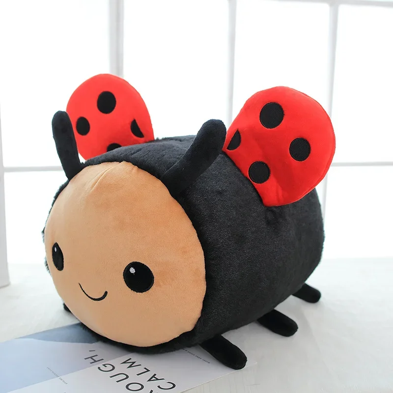 Kawaii Bee Ladybug Plush Toy Soft Stuffed Insect Honeybee Ladybird Doll Toys Kids Birthday Christmas Gift for Child